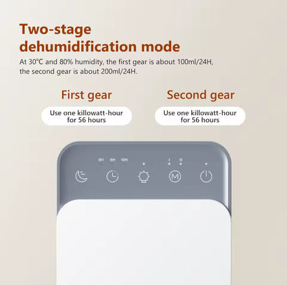 Intelligent Portable Dehumidifier with Deodorizing, Moisture Absorbing Mold Eliminator